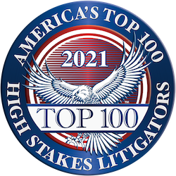 America's Top 100 High Stakes Litigators badge